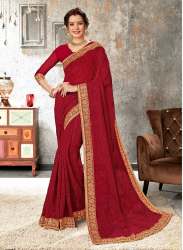 Designer chiffon Embroidered work saree