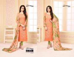 Designer Chiffon Straight Suit0