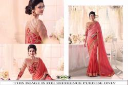 Designer Chinon Silk saree
