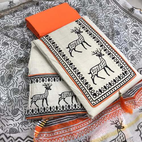 designer cotton print dress material