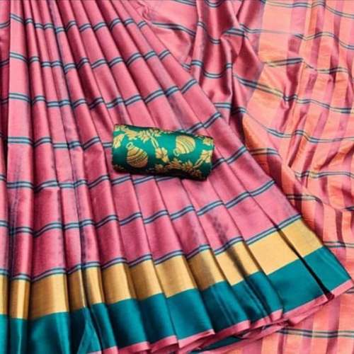 Designer Cotton Silk Festive Wear Saree