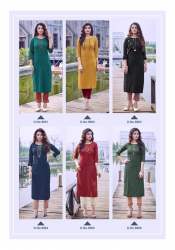 Designer Cotton Slub Embroidered Kurti