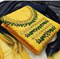 Designer Cotton with Embroidery Dress Material 