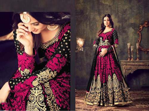 Designer Embroidered Anarkali Suit with Dupatta