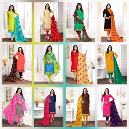 Designer Embroidered Dress Material