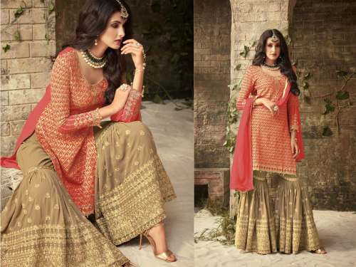 Designer Embroidered Gharara Suit3