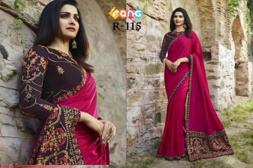 Designer Embroidered saree2
