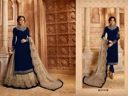 Designer Embroidered Suit with Lehenga
