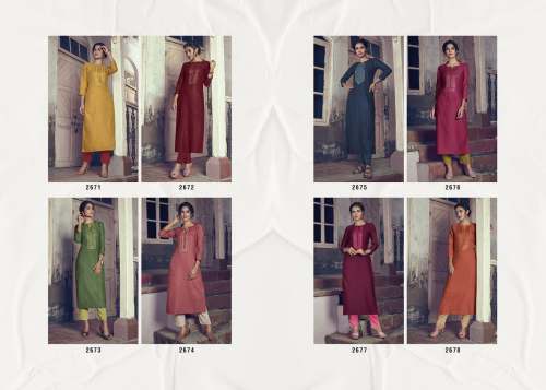 Designer Fancy lining Silk Work Kurti
