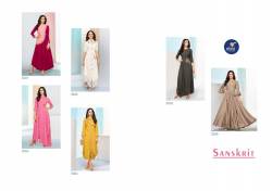 Designer Flaired Rayon Slub Long Kurti