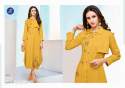 Designer Flaired Rayon Slub Long Kurti thumb 6