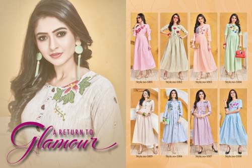 Designer hand Paint Gown Style Kurti
