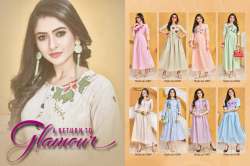 Designer hand Paint Gown Style Kurti