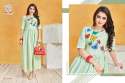 Designer hand Paint Gown Style Kurti thumb 8