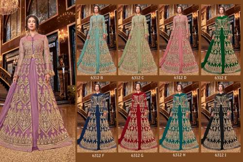 Designer Heavy Embroidered Net Anarkali Suit