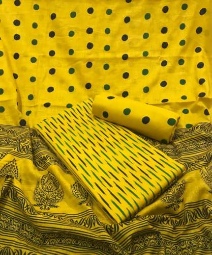 Designer Heavy Jam Cotton Print Dress Material 