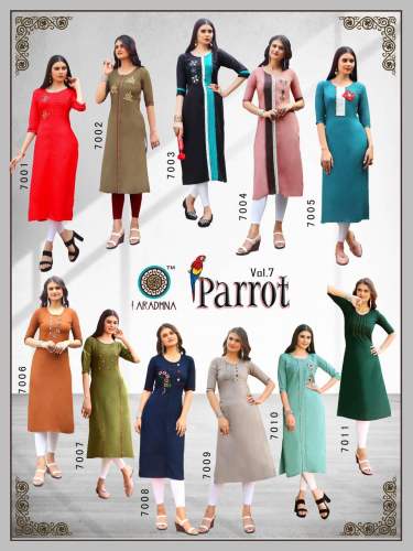 Designer Heavy Rayon Embroidered Kurti 