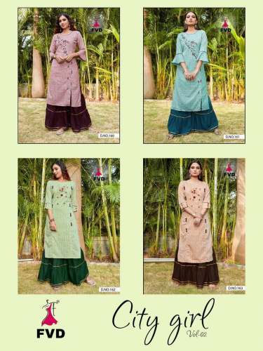 Designer Jam Khadi Cotton Khatali work Kurti 