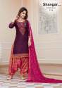 Designer Jam Silk Embroidered Salwar Suit thumb 6