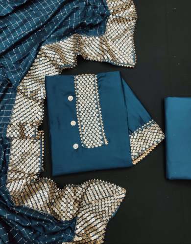 Designer Jam Silk Sequence work Dress Material 