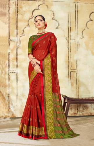 Designer latest Cotton saree With Blouse