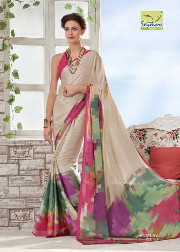 Designer Latest Crepe silk Printed Saree