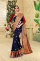 Designer Latest Crystal Silk Saree thumb 7