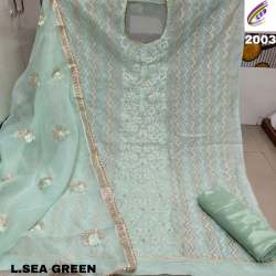 Designer latest Embroidered Fancy Dress Material