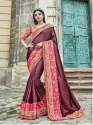 Designer latest embroidered saree thumb 7