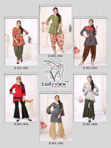 Designer Latest Kurti with Plazzo and Patiyala