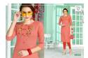 Designer Latest Plain Long Kurti With Hand work thumb 3