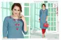 Designer Latest Plain Long Kurti With Hand work thumb 6