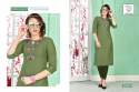 Designer Latest Plain Long Kurti With Hand work thumb 8