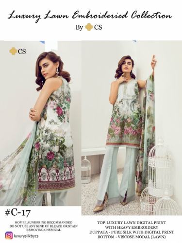 Designer Lawn suit with Embroidery0