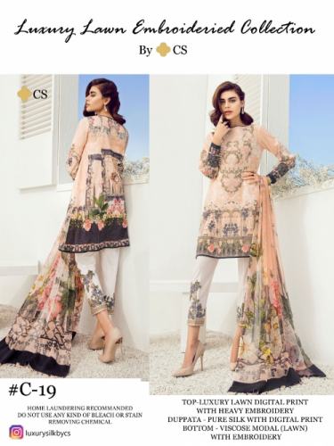 Designer Lawn suit with Embroidery1
