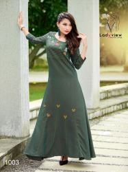 Designer Long Ethnic Gown By Ladyview2