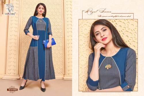 Designer Long Kurti with Shrug2