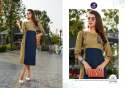Designer Long Sangam Fabric Kurti thumb 4