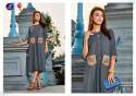 Designer Long Sangam Fabric Kurti thumb 5