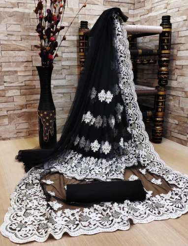 Designer Nylon Mono Net Saree