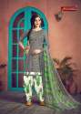 Designer PC Cotton Print & Embroidered Suit  thumb 2