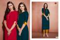 Designer Plain rayon slub Kurti thumb 2