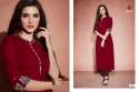 Designer Plain rayon slub Kurti thumb 4