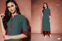 Designer Plain rayon slub Kurti thumb 5
