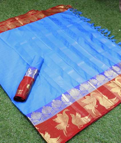 Designer Poly cotton saree