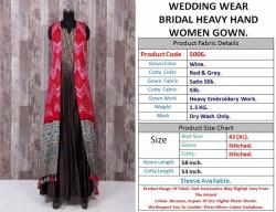 Designer Printed and Embroidered Gown0