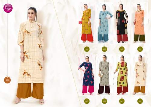 Designer Printed Kurti with Plazzo