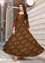 Designer Printed Long Gown Style Kurti thumb 3