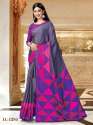 Designer Printed Uniform Silk saree thumb 1