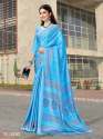 Designer Printed Uniform Silk saree thumb 12